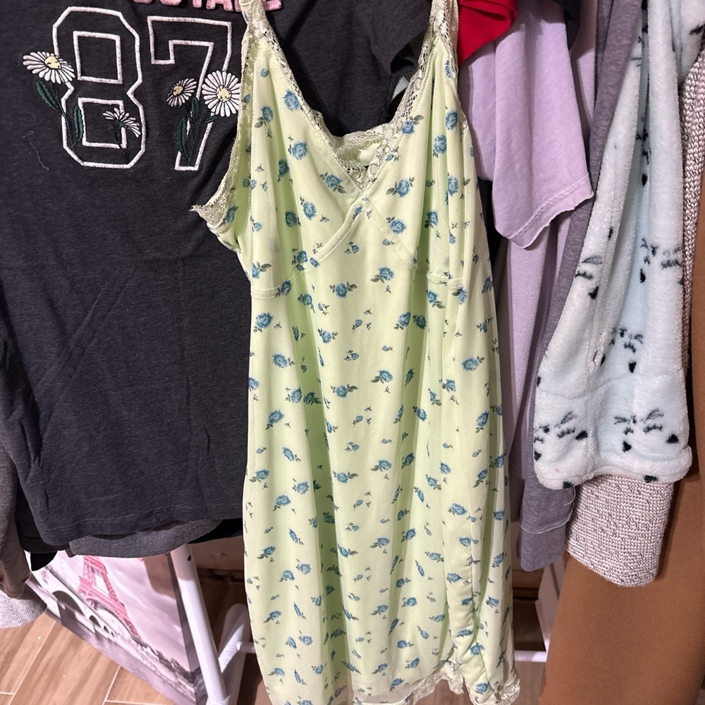 Wild Fable Light Green Floral Dress